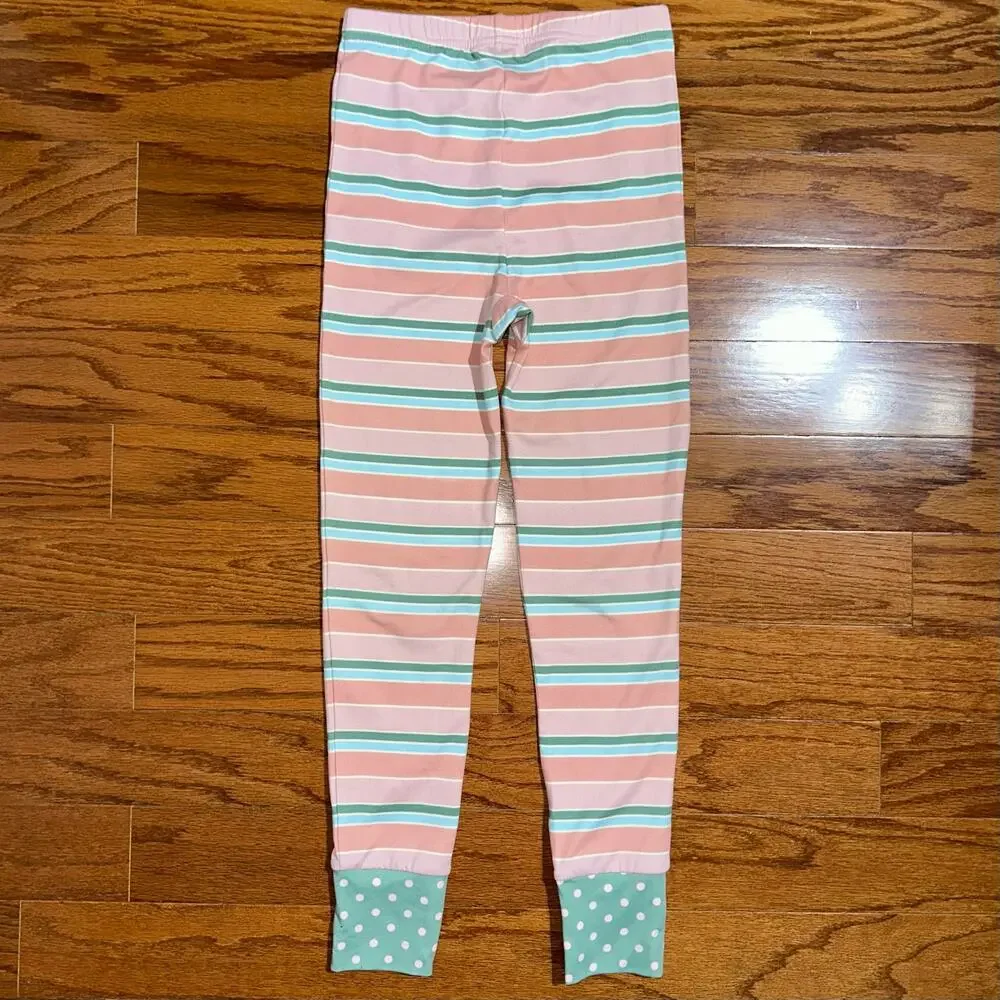 Matilda Jane Girls Striped Polka Dot Cozy Pants Leggings Size 8